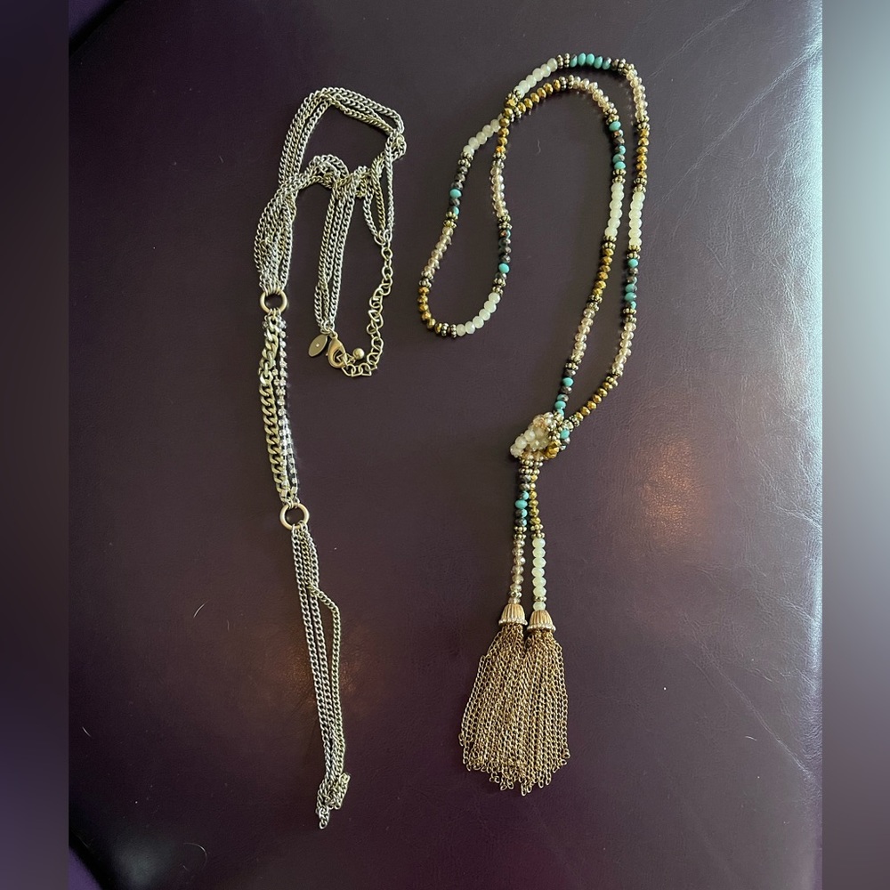2 long chic necklaces